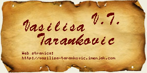Vasilisa Taranković vizit kartica